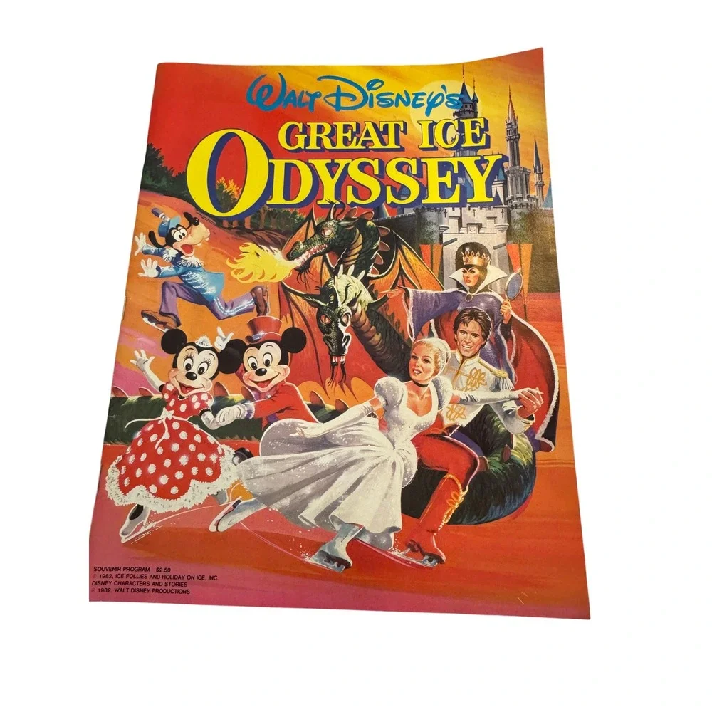 Vintage 1982 Walt Disneys Great Ice Odyssey Souvenir Program Book‎ Collectible